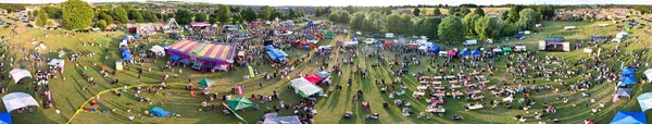 High Angle Panoramic View Funfair Rides Local Public Luton City — Stock Photo, Image
