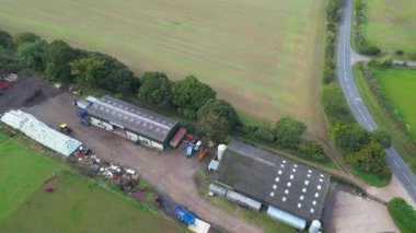 Hitchin Town of England. İHA 'nın Akşam Saati Kamerası, 28 Ağustos 2023