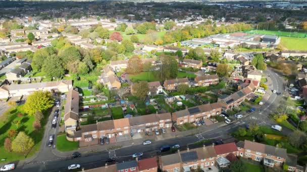 英国汉普斯泰德市最美丽的高角度镜头 2023年11月5日 在艳阳天和风天 用Drone S相机拍摄的镜头 — 图库视频影像