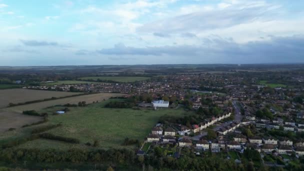 Mooiste Luchtfoto Van Downtown Central Hitchin Town England Groot Brittannië — Stockvideo