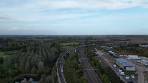 英国下城和中希钦城最美丽的空中图像 镜头是在2023年10月28日用Drone Camera拍摄的 — 图库视频影像