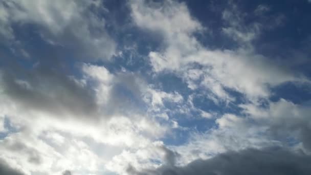 Beautiful High Angle Time Lapse Kamera Drone Nagranie Blue Sky — Wideo stockowe