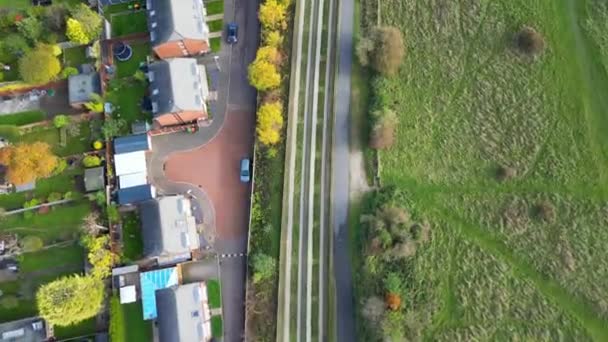 High Angle Time Lapse Filmagem Dunstable Town England Grã Bretanha — Vídeo de Stock