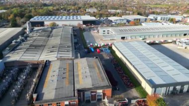 İngiltere 'nin Dunstable kasabasının yüksek açılı görüntüsü. Dunstable, Houghton Regis ve Luton Town birbirleriyle ortak. 17 Kasım 2023 'te Çekilen Görüntüler