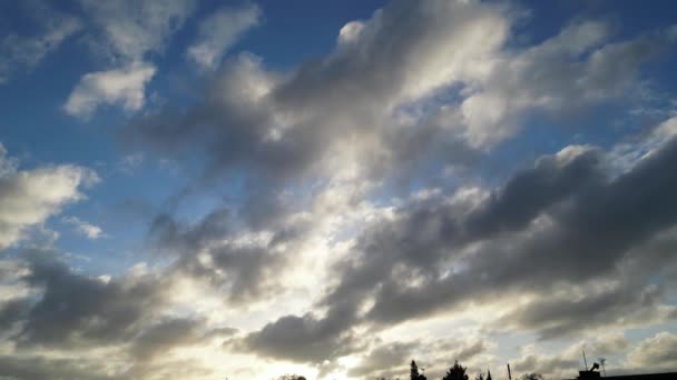 High Angle Footage Clouds Sky Luton Town England Ηνωμένο Βασίλειο — Αρχείο Βίντεο