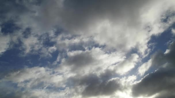 High Angle Beeld Van Wolken Lucht Boven Luton Town England — Stockvideo