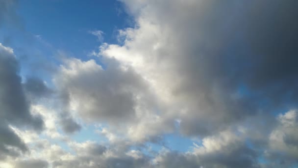 High Angle Footage Clouds Sky Luton Town England Beautiful Bright — Vídeo de Stock