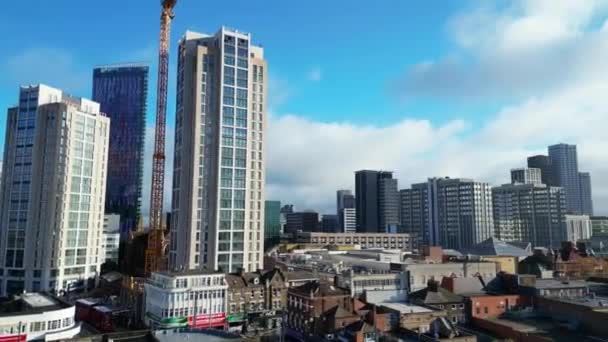 High Angle Time Lapse Filmagem Edifícios Altos West Croydon London — Vídeo de Stock