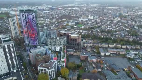 High Angle Time Lapse Filmagem Edifícios Altos West Croydon London — Vídeo de Stock