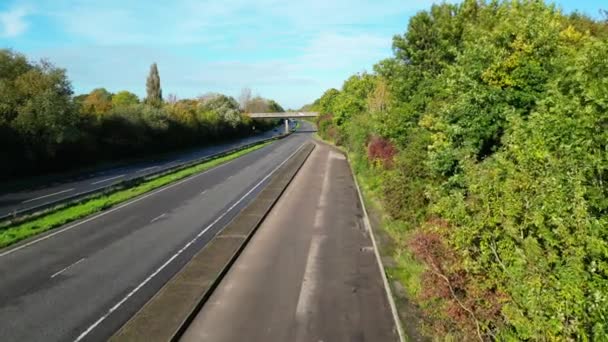 High Angle Footage British Countryside Landscape Its Road Which Called — Vídeo de Stock