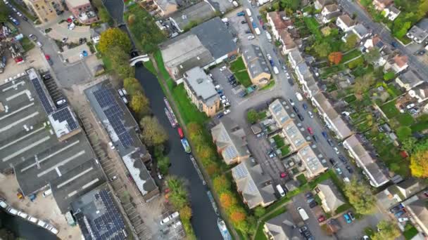 Aerial Footage Central Hemel Hempstead Town England Cloudy Windy Day — Vídeo de stock