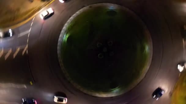 High Angle Footage Illuminated Luton City Roads Cold Night England — Stock Video