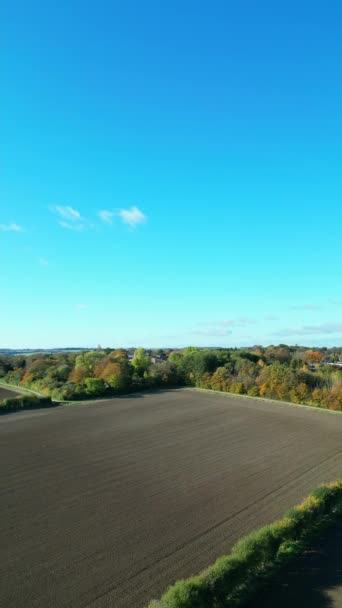 High Angle Vertical Footage British Countryside Letchworth England Velká Británie — Stock video