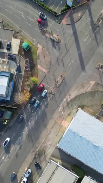 Aerial Time Lapse Filmación Dunstable Ciudad Inglaterra Gran Bretaña Filmación — Vídeo de stock