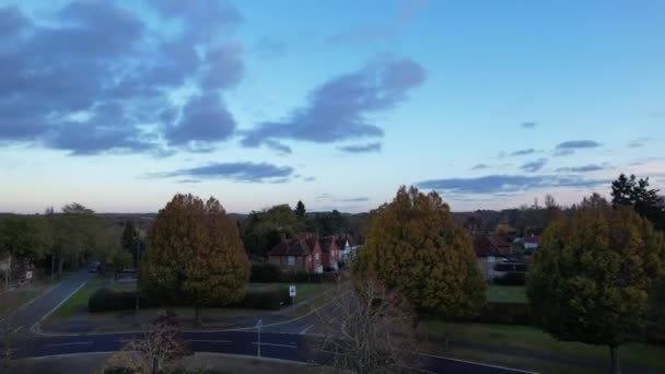 Luchtfoto Time Lapse Beelden Van Letchworth Garden City England Groot — Stockvideo