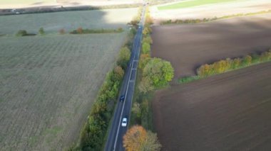 İngiltere 'deki İngiliz Kırsalının Hava Görüntüsü