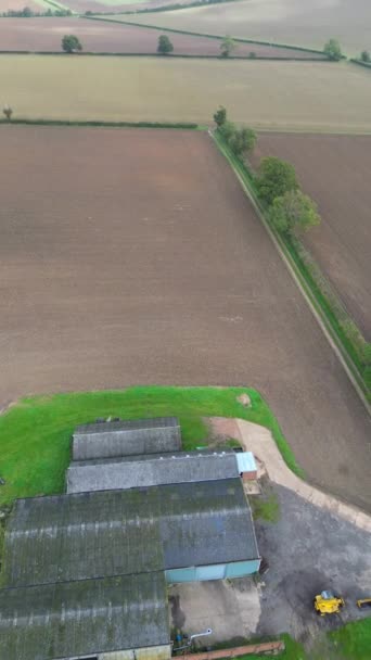 英国乡村的空中景观 — 图库视频影像
