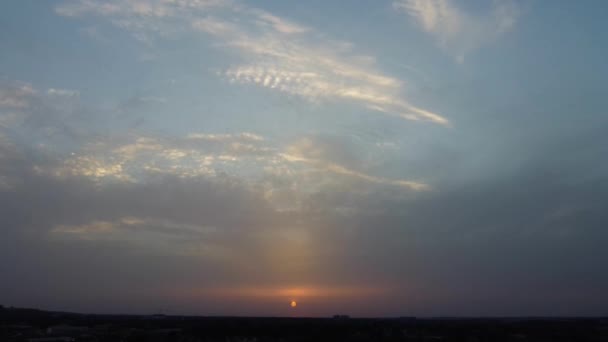 High Angle Nagranie Pięknego Zachodu Słońca Widok Anglię — Wideo stockowe