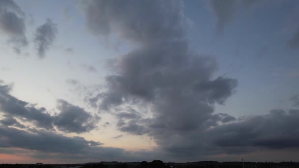 Cielo Invernale Nuvole Durante Tramonto Sull Inghilterra — Video Stock