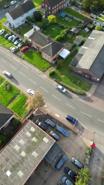 Letecký Pohled Město Hitchin Anglii Během Větrného Dne — Stock video