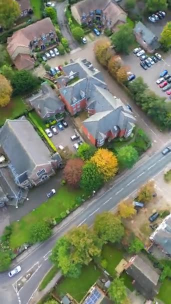 Luchtfoto Van Hitchin City England Tijdens Winderige Dag — Stockvideo