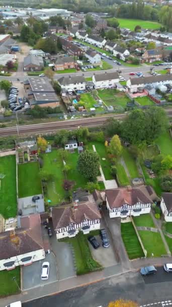 Luchtfoto Van Hitchin City England Tijdens Winderige Dag — Stockvideo