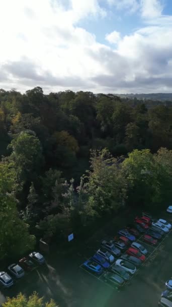 Pemandangan Udara Kota Hitchin Inggris Selama Hari Berangin — Stok Video