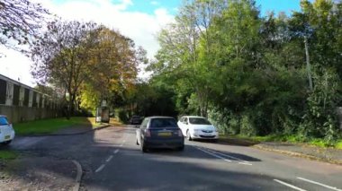 Bulutlu ve Rüzgarlı Gün sırasında İngiltere 'nin Merkez Hemel Hempstead Kasabası' nın Hava Görüntüleri. Görüntüler İHA 'nın Kamerasıyla 5 Kasım 2023' te çekildi.