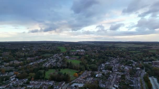 Aerial View Illuminated Central Hemel Hempstead City England Záběry Byly — Stock video