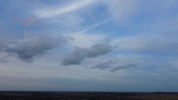 Most Beautiful Sky Dramatical Clouds England Gorgeous Sunset Time — Stock Video