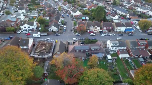 High Angle View British City High Altitude Drone Camera Footage — Vídeo de Stock