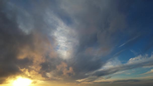 Sonnenuntergangswolken Über England — Stockvideo