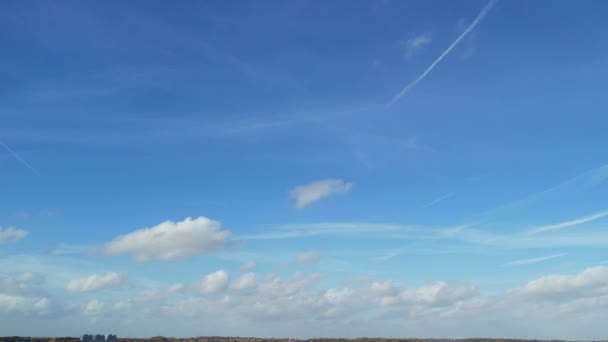 Gyönyörű Magas Szögű Felvételek Felhők Anglia Felett — Stock videók