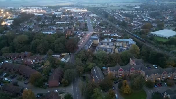 Aerial Time Lapse Footage Central Hitchin City England Spojené Království — Stock video