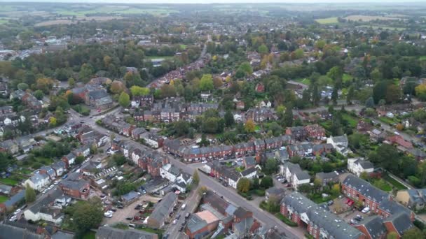 High Angle Footage Central Hitchin City England Kerajaan Bersatu Britania — Stok Video