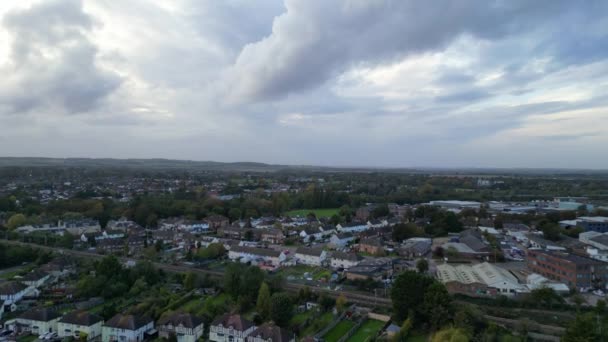High Angle Footage Central Hitchin City England United Kingdom Great — стоковое видео