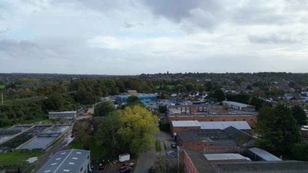 High Angle Footage Central Hitchin City England Vereinigtes Königreich Großbritannien — Stockvideo
