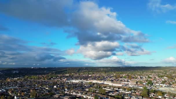 Krásné Záběry Luton Dunstable Cities Borders Area Záběry Pořízené Kamerou — Stock video