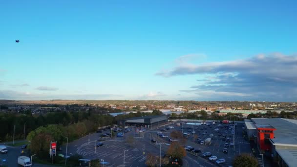 Gyönyörű Felvétel Lutonról Dunstable Városhatárterületéről Felvétel Drón Kamerájával Készült Fényes — Stock videók