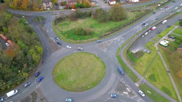 Beautiful Footage British Small Town Road Traffic Dunstable England Inglés — Vídeos de Stock