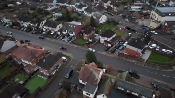 High Angle Beautiful Footage British Town Sunrise Morning Dalam Bahasa — Stok Video