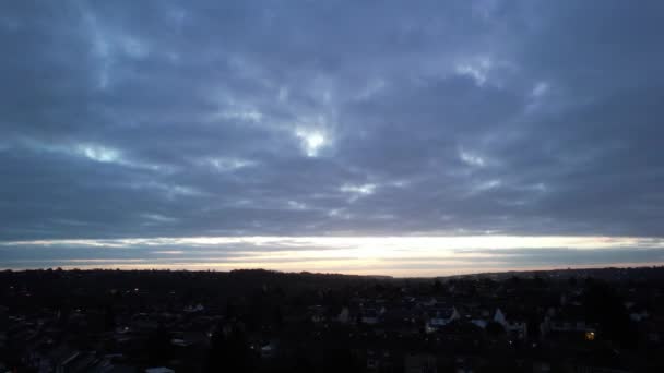 日出时分 英国城市高角美丽的景象 2023年12月15日 — 图库视频影像