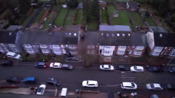 High Angle Beautiful Footage British Town Inglês Dezembro 2023 — Vídeo de Stock