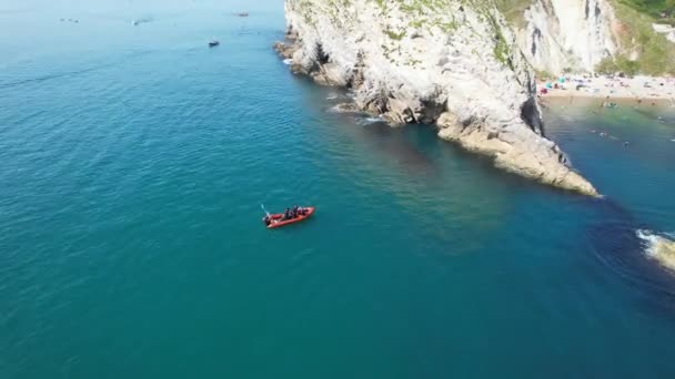 High Angle Time Lapse Кадри Британського Океану Англії Велика Британія — стокове відео