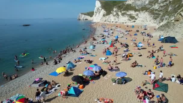 High Angle Time Lapse Footage British Ocean England Egyesült Királyság — Stock videók