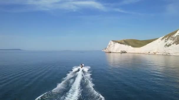 High Angle Time Lapse Film Brittiska Oceanen England Storbritannien Vacker — Stockvideo