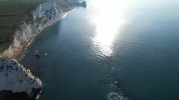 High Angle Time Lapse Кадри Британського Океану Англії Велика Британія — стокове відео