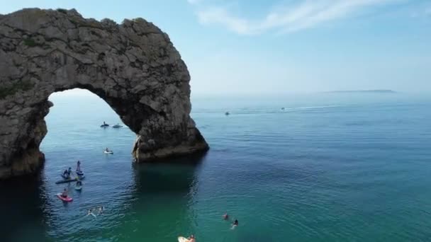 High Angle Time Lapse Filmagem Oceano Britânico Inglaterra Reino Unido — Vídeo de Stock