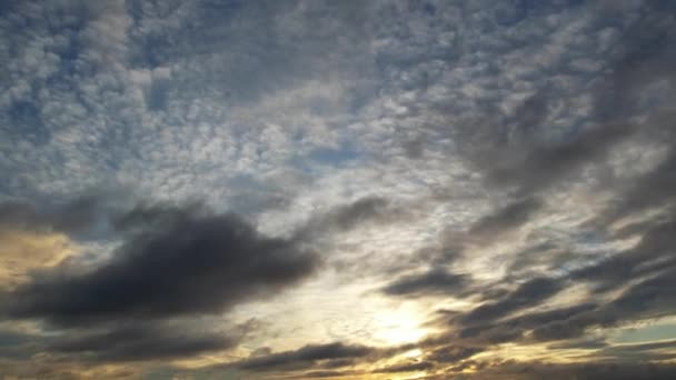 High Angle View Most Beautiful Dramatical Clouds Luton City Anglia — Wideo stockowe