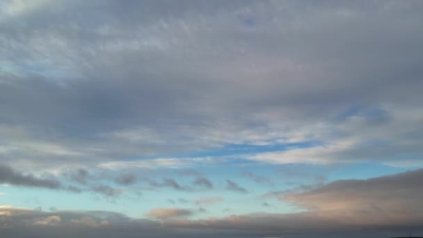 Vista Alto Angolo Delle Nuvole Più Belle Drammatiche Luton City — Video Stock